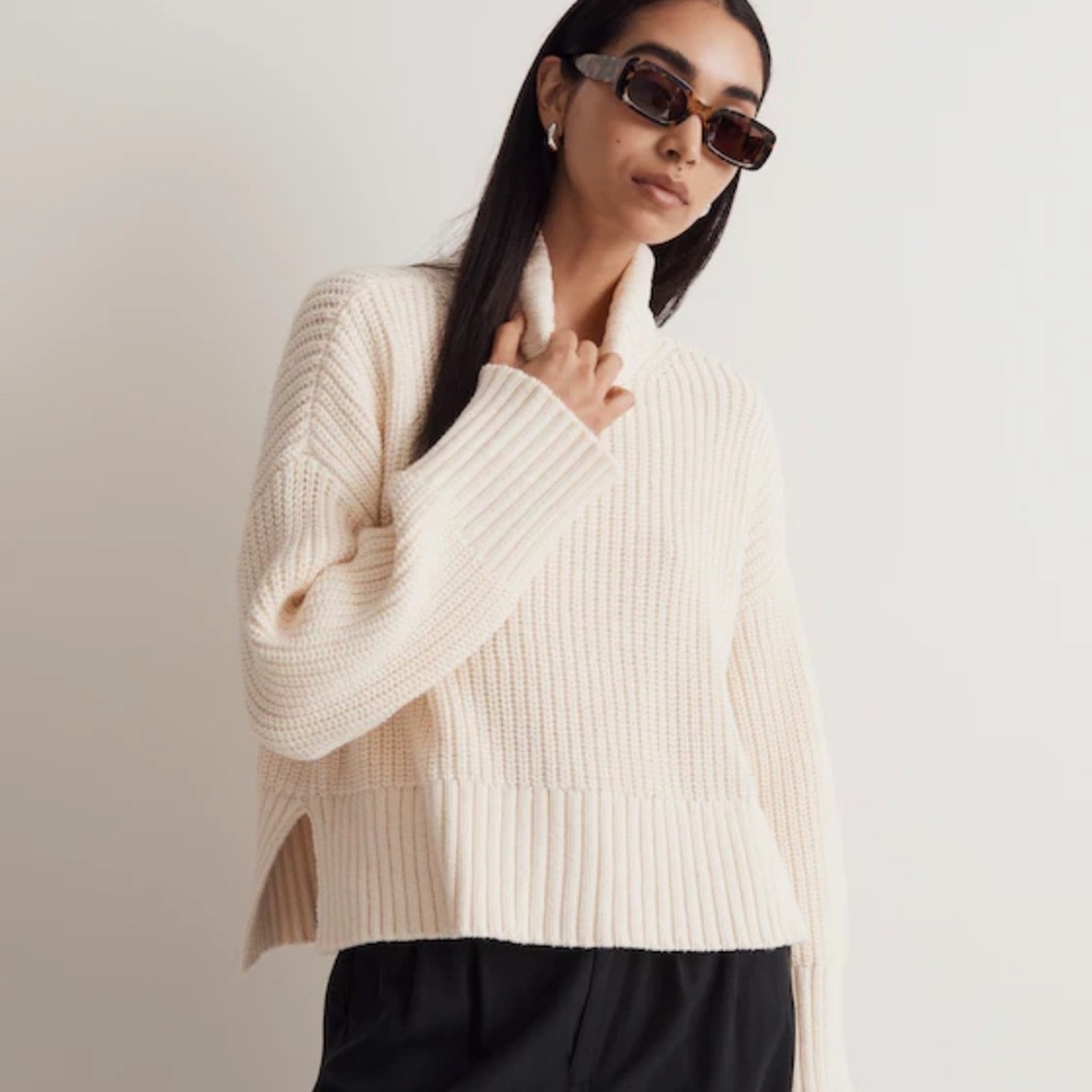 Madewell Wide‎ Rib Turtleneck Sweater Sz S